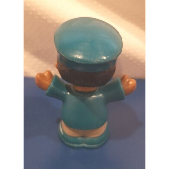 Fisher-Price Little People Train Conductor Child in Winter Hat Older Vehicle - Picture 8 of 12